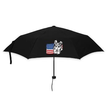 Kurzhaarcollie Collie Amerika Fahne Hunde Wilsigns - Regenschirm (klein) - Schwarz - Vorne