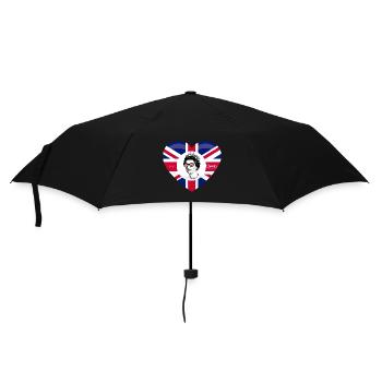 Britische Königin Monarchie Platin-Jubiläum 70. Jahr - Regenschirm (klein) - Schwarz - Vorne