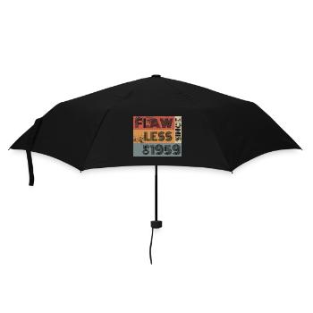66. Geburtstag Flawless since 05/1959 - Regenschirm (klein) - Schwarz - Vorne