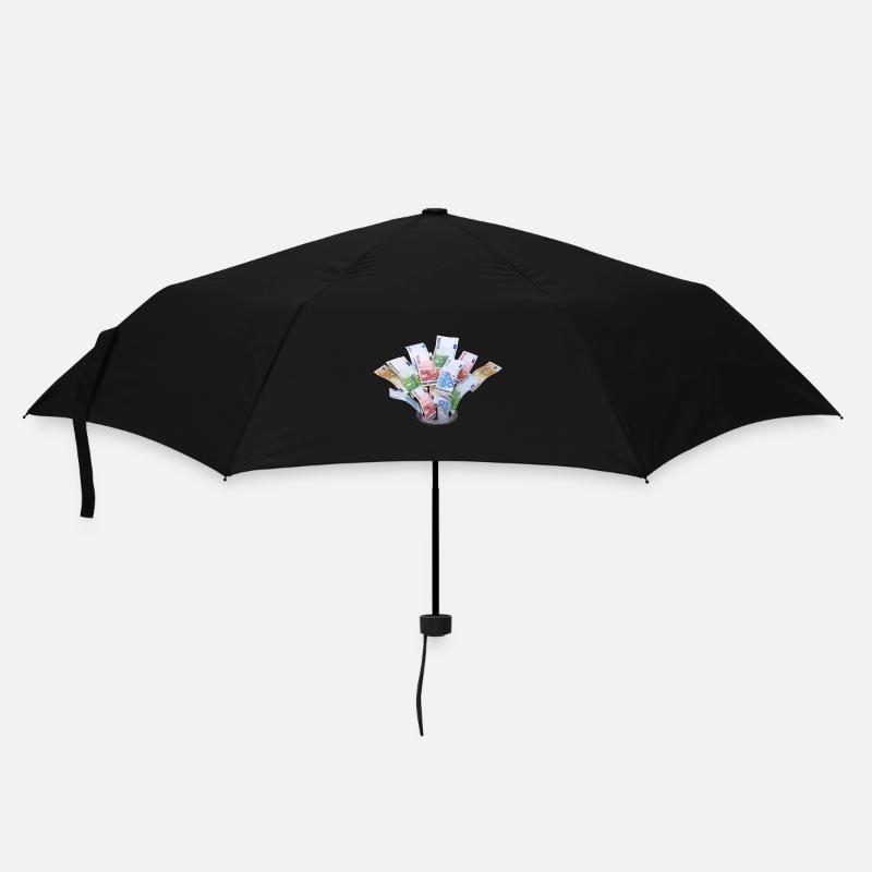 Geldverschwendung 3D - Regenschirm (klein) - Schwarz