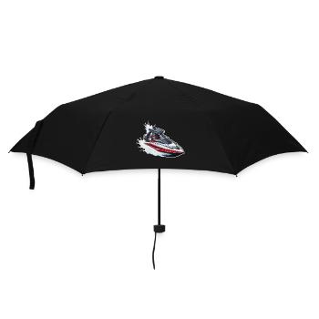 Bateau pirate / Bateau / Mer / Océan / Vagues - Parapluie standard - noir - Devant