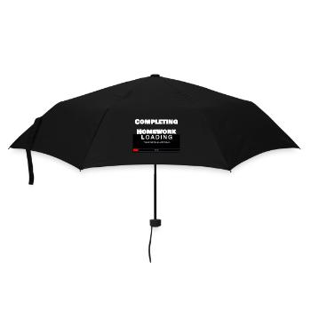 Scrolling Ladebalken Universität Lustiger Druck - Regenschirm (klein) - Schwarz - Vorne