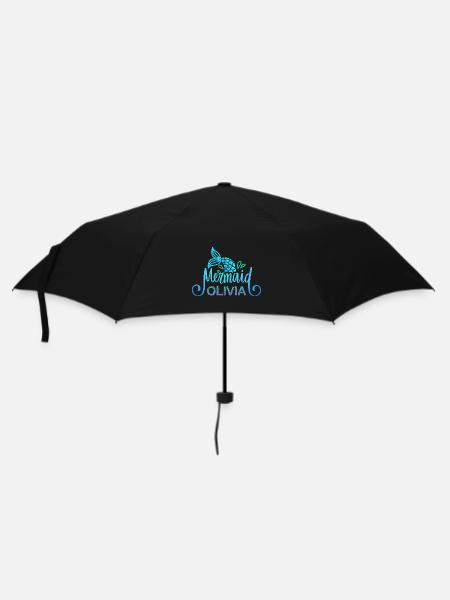 Name shirt Olivia with mermaid - Umbrella (small) - black