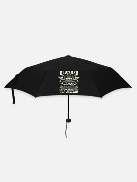 Oldtimer Baujahr 1959 Jahrgang Geburtstag Geschenk - Regenschirm (klein) - Schwarz