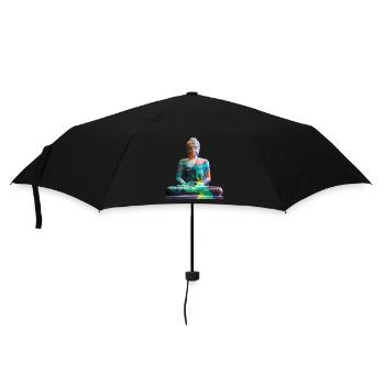 Multicolor Zen Buddha - Umbrella (small) - black - Front