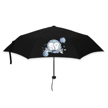 Hochzeit Brautpaar Geschenk Just Married Liebe - Regenschirm (klein) - Schwarz - Vorne