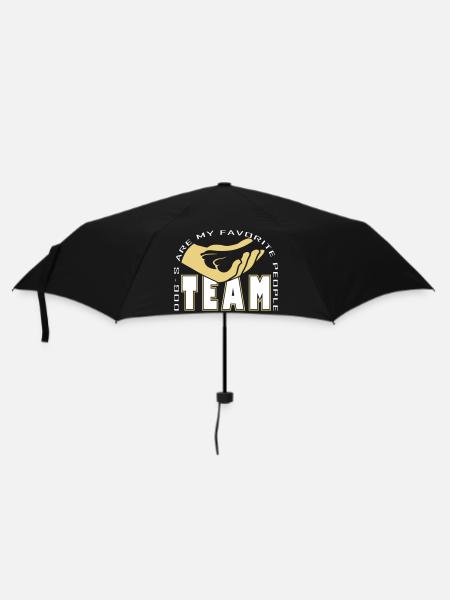 Hund Team Pfote Hand Hundesport Hundeliebe - Regenschirm (klein) - Schwarz