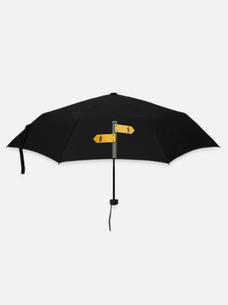 Panneau de randonnée panneau indicateur - Parapluie standard - noir