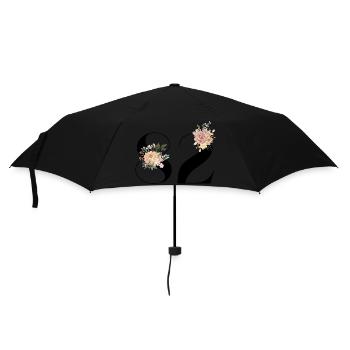 82nd Anniversary Flowers (Gift of 82 years) - Umbrella (small) - black - Front