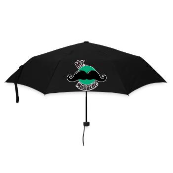 Herr Schnurrbart - Regenschirm (klein) - Schwarz - Vorne