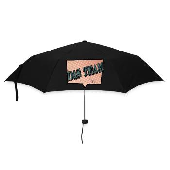 lustiger spruch cool humor spaß geschenk witzig - Regenschirm (klein) - Schwarz - Vorne