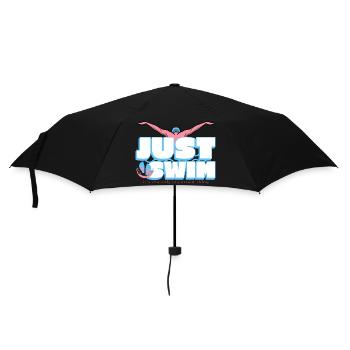 Einfach schwimmen, es ist das einzig Wichtige - Regenschirm (klein) - Schwarz - Vorne