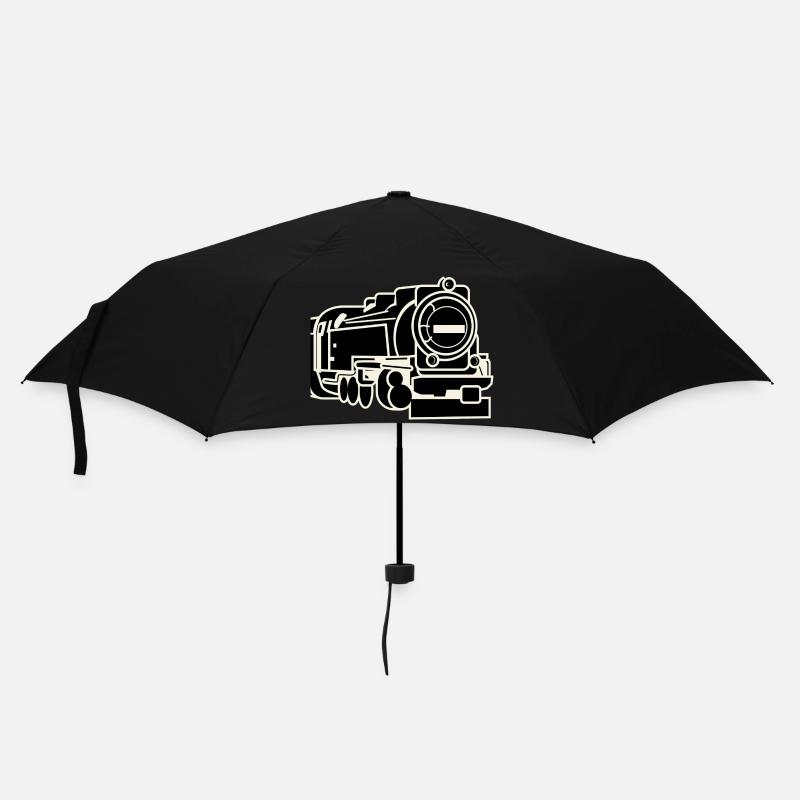 Vinted Retro Railway Steam Train - Umbrella (small) - black