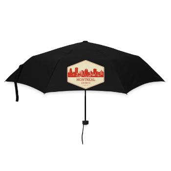 Sceau rétro de la Skyline de Montréal - Parapluie standard - noir - Devant