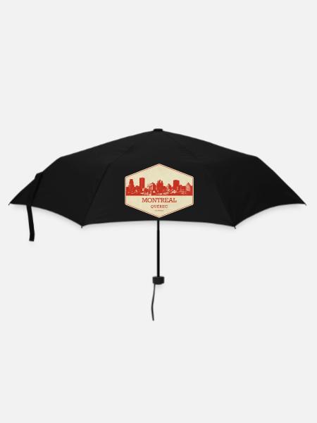 Sceau rétro de la Skyline de Montréal - Parapluie standard - noir