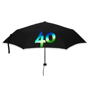 tolle apparel, 40 karibischer farbverlauf - Regenschirm (klein) - Schwarz - Vorne