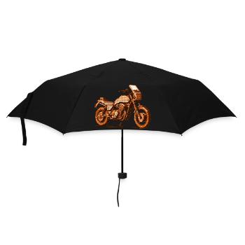 Motorcycle in a beautiful retro 8 bit vector graphics - Umbrella (small) - black - Front