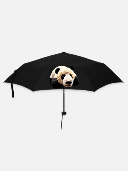 Panda large - Umbrella (small) - black