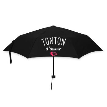 tonton d'amour / cadeau humour oncle - Parapluie standard - noir - Devant