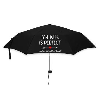 My Wife is Perfect - Umbrella (small) - black - Front