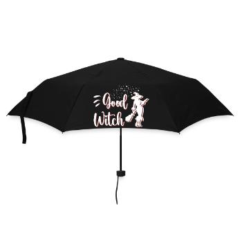 Good Witch Geschenk für Frauen und Freundinnen - Regenschirm (klein) - Schwarz - Vorne