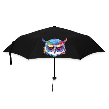 Chou la chouette - Parapluie standard - noir - Devant