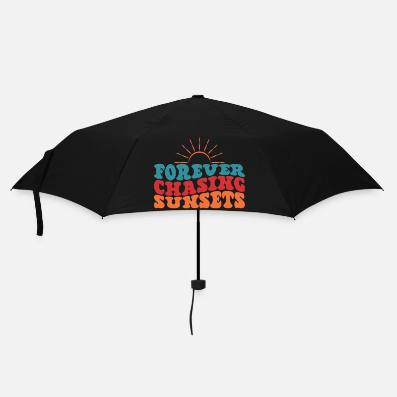 Forever Chasing Sunsets Sun Summer Beach Holidays - Umbrella (small) - black