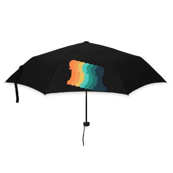 Vintage Game Chess - Umbrella (small) - black - Front