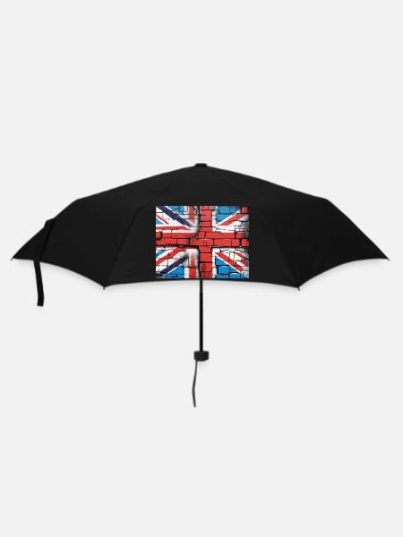 British Flag Graffiti Art - Umbrella (small) - black