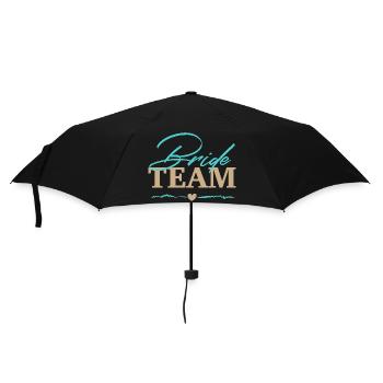 Braut Team Junggesellinnenabschied - Regenschirm (klein) - Schwarz - Vorne