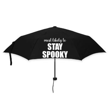Most Likely To Stay Spooky Funny Halloween - Umbrella (small) - black - Front