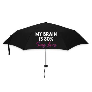 My brain is 80 song lyrics Funny - Umbrella (small) - black - Front