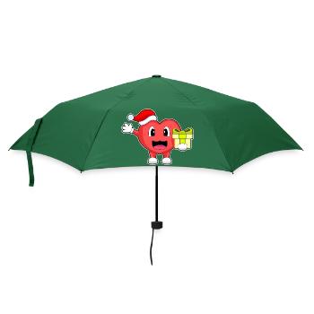 Forfait Noël Coeur - Parapluie standard - vert bouteille - Devant