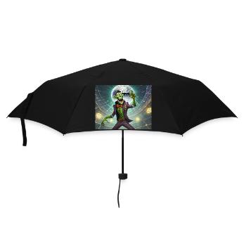 Drunkenstein's Monster Halloween lustiges Wortspiel al - Regenschirm (klein) - Schwarz - Vorne