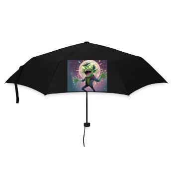 Drunkenstein's Monster Halloween lustiges Wortspiel - Regenschirm (klein) - Schwarz - Vorne