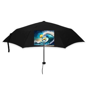 Nach mir die Ginflut Gin and Tonic monster wave - Regenschirm (klein) - Schwarz - Vorne