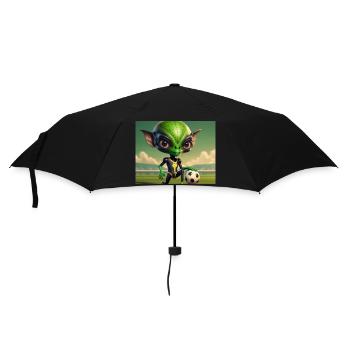 mignon petit vert rétro vintage alien tous les jours - Parapluie standard - noir - Devant