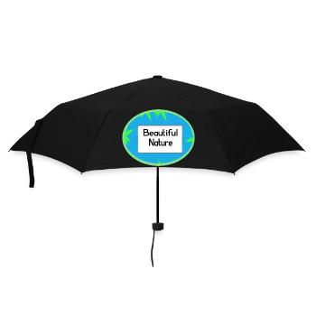 Beautiful Nature - Regenschirm (klein) - Schwarz - Vorne