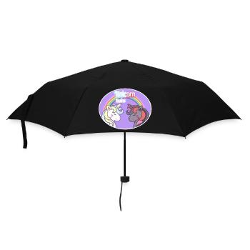 Unicorn Twins - Umbrella (small) - black - Front
