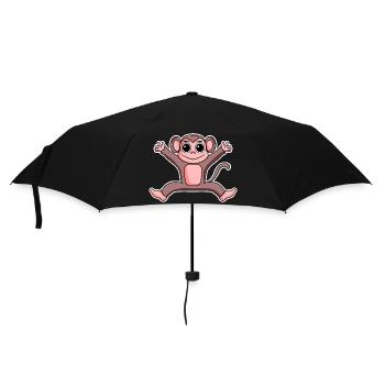 Affe - Regenschirm (klein) - Schwarz - Vorne