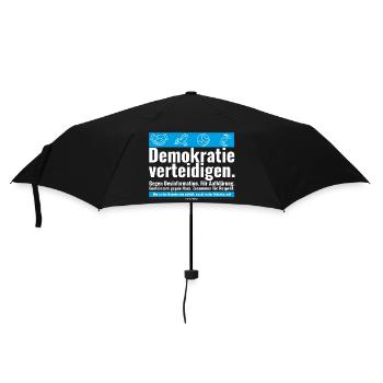Mimikama Demokratie verteidigen - Regenschirm (klein) - Schwarz - Vorne