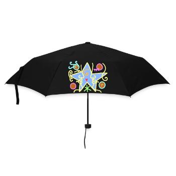 Étoile bleue - Parapluie standard - noir - Devant