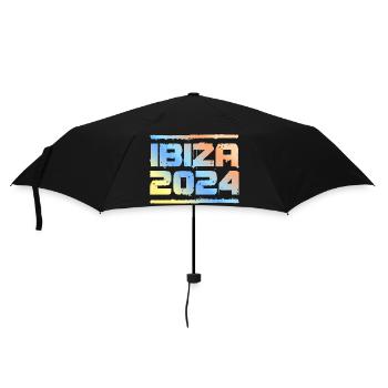 Ibiza 2024 Bunt - Regenschirm (klein) - Schwarz - Vorne