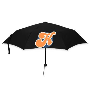 Buchstabe k sport orange - Regenschirm (klein) - Schwarz - Vorne