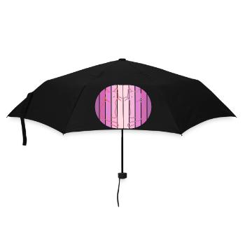 Retro Cats Vintage 80's 90's Girls - Umbrella (small) - black - Front