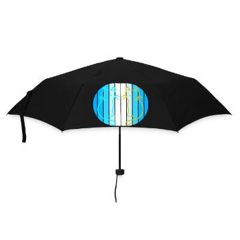 80er 90er Retroe Vintage Katzen maritim - Regenschirm (klein) - Schwarz - Vorne