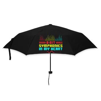 Chiptune Music Lover Groove to the Bleeps and Bloo - Umbrella (small) - black - Front