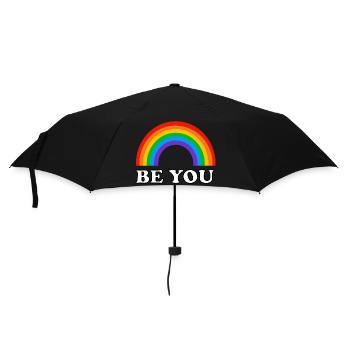 Be You - Gay Pride Rainbow - Umbrella (small) - black - Front