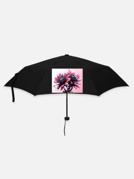 cyberpunk flowers - Umbrella (small) - black