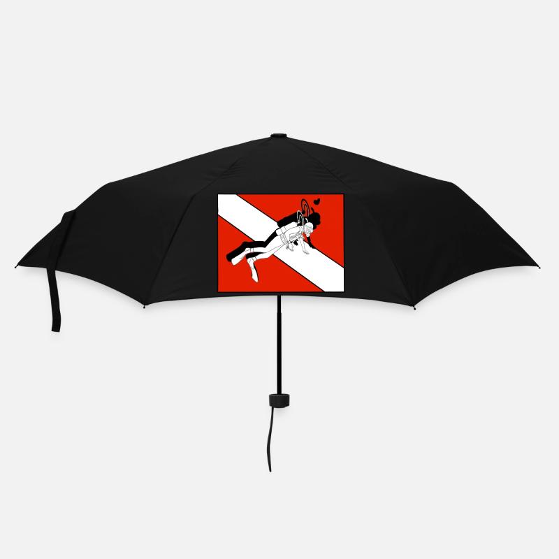 Scuba Diving Tauchen Sport Unterwasser - Regenschirm (klein) - Schwarz
